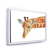 Designart Portrait of A Giraffe IX FLOAT FRAME WALL ART