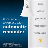 Philips Sonicare Têtes de Brosse Contrôle Optimal de la Plaque, 3 unités, HX9023/02, Blanc