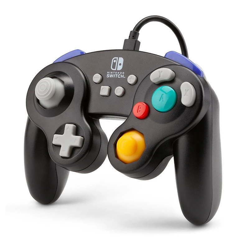 Manette câblée pour Nintendo Switch de PowerA – Style GameCube, noir