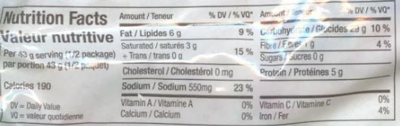 Nouilles instantanées à saveur de légumes de Mr. Noodles 85 g