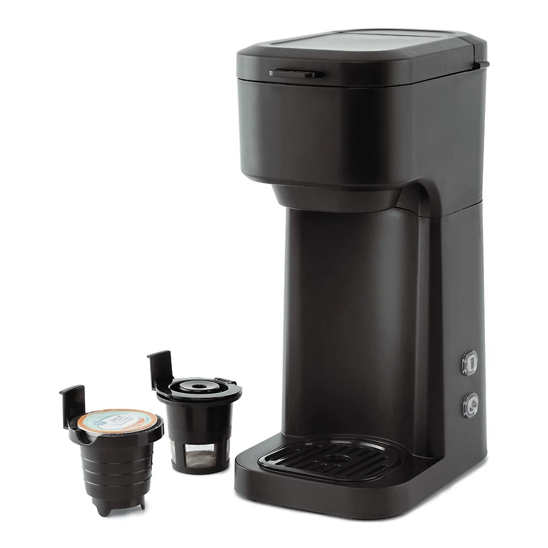 Cafetière à portion individuelle Mainstays, double infusion, compatible avec le café moulu ou K-Cup*