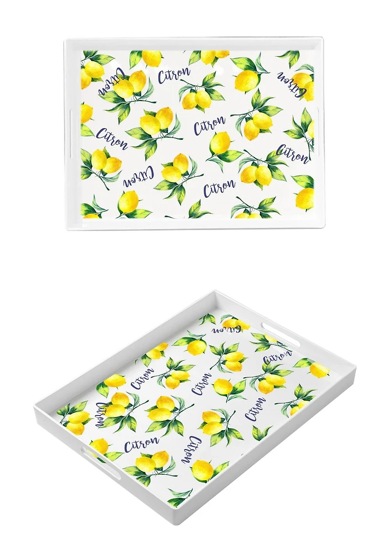 Home Trend Plateau à citron, 19x14x1,77 inch, 1 pièce