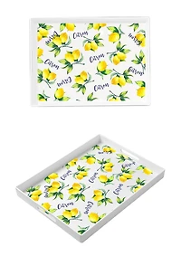 Home Trend Plateau à citron, 19x14x1,77 inch, 1 pièce