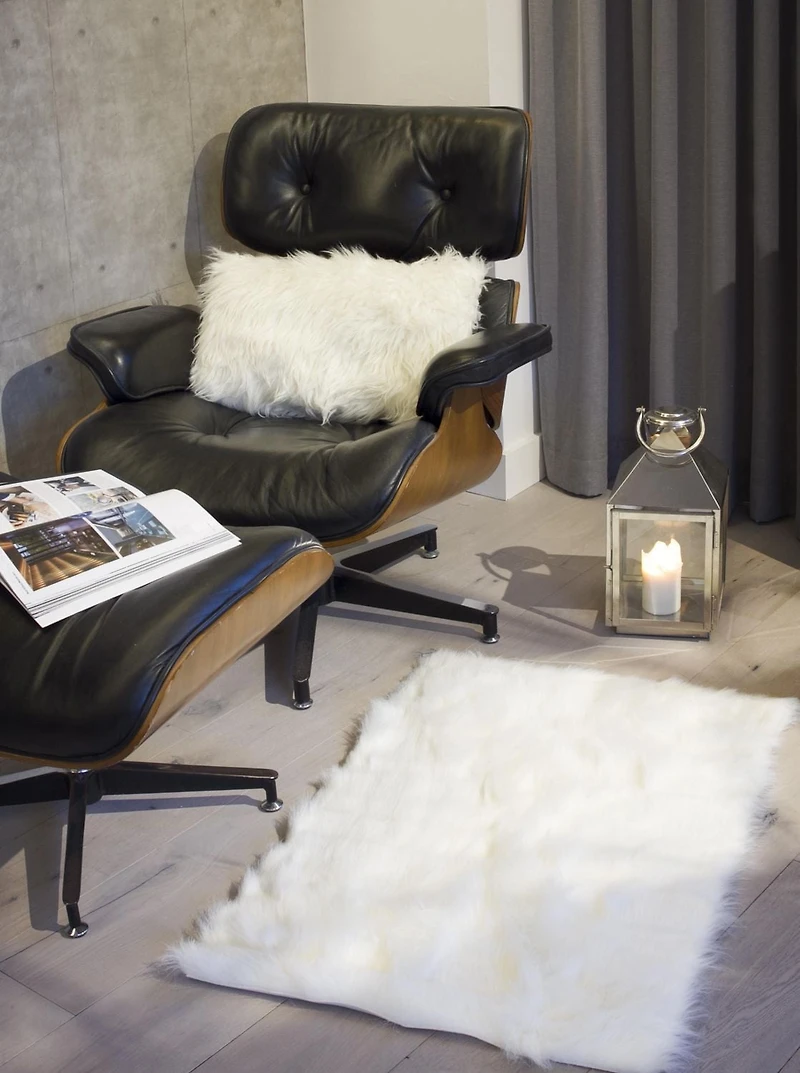 Tapis Hudson En Fausse Fourrure De Mouton H-Luxe