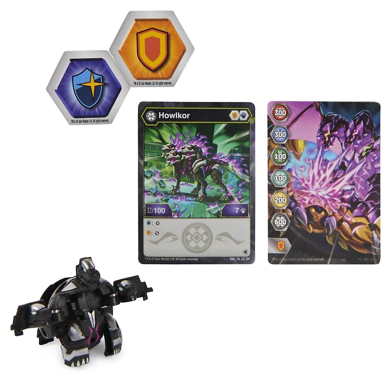 Bakugan Evolutions, Howlkor, Figurine articulée de 5,1 cm et carte à collectionner, jouets pour garçons à partir de 6 ans