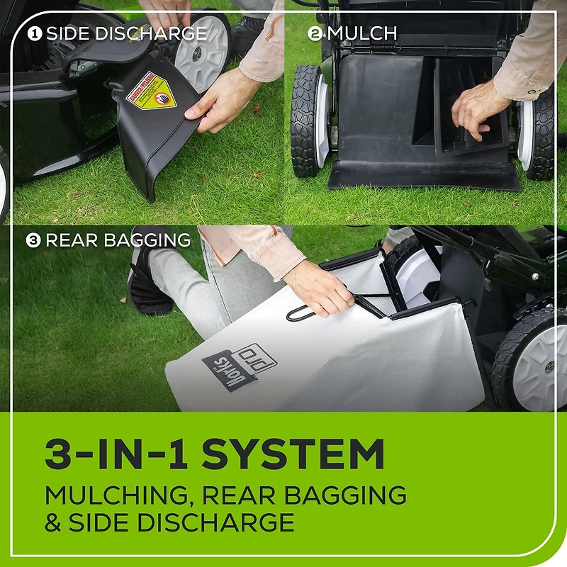 Tondeuse Greenworks 80 V, 21 po, avec (2) batteries 2,0 Ah