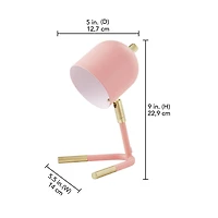 Lampe de travail en métal hometrends 22,9 cm, accents en laiton