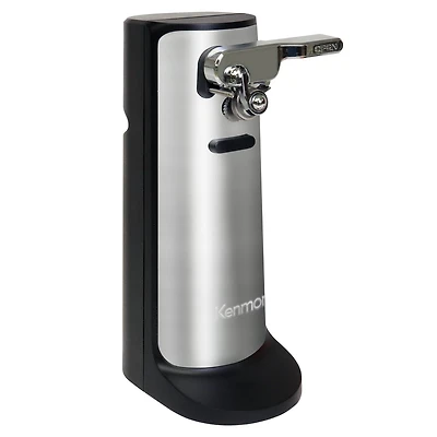 Kenmore Ouvre-boîte électrique 3 en 1, aiguiseur de couteaux et ouvre-bouteille, une touche avec arrêt automatique, mains libres.