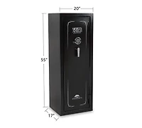 Preserve Series 55" Tall Gun Safe with Electronic Lock & Triple Seal Protection (18 Gun Capacity), Lifetime Warranty
