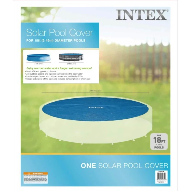 Couverture de piscine solaire Intex de 18 pieds, âge : adulte