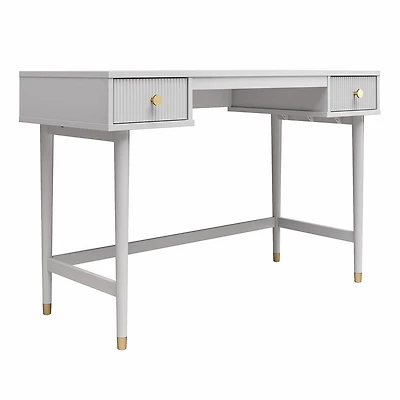CosmoLiving by Cosmopolitan Elizabeth Desk, Dove Gray