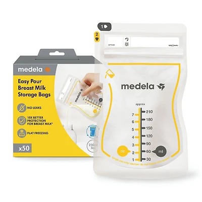 Medela Sacs de Conservation du Lait Maternel à Versement Facile, 50 Sacs