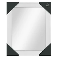 Hometrends Miroir Mural Encadré Franco , 19x23po, Blanc Brilliant 19x23po