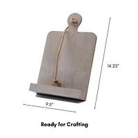 Plaid Book or Tablet Wood Stand