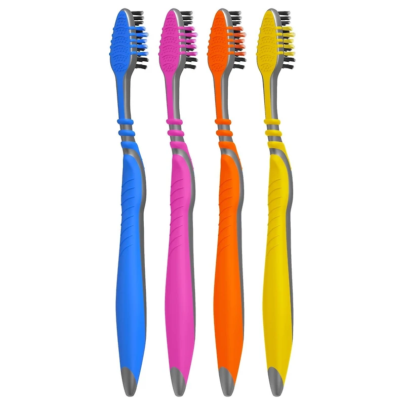 Colgate Zig Zag Brosse à dents au charbon, brosses à dents souples pour adultes, paquet de 6