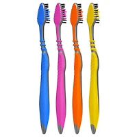 Colgate Zig Zag Brosse à dents au charbon, brosses à dents souples pour adultes, paquet de 6