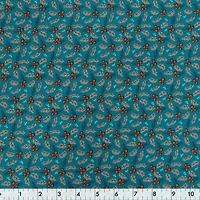 Fabric Creations Turquoise Christmas Adventure Cotton Fabric by the Metre