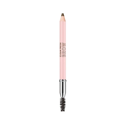 Clean Fresh Brow Eyebrow Pencil, Long-Lasting, Natural Looking, Vegan Formula, Easy to Apply, Eyebrow Pencil with Brush, Dual-ended brow pencil