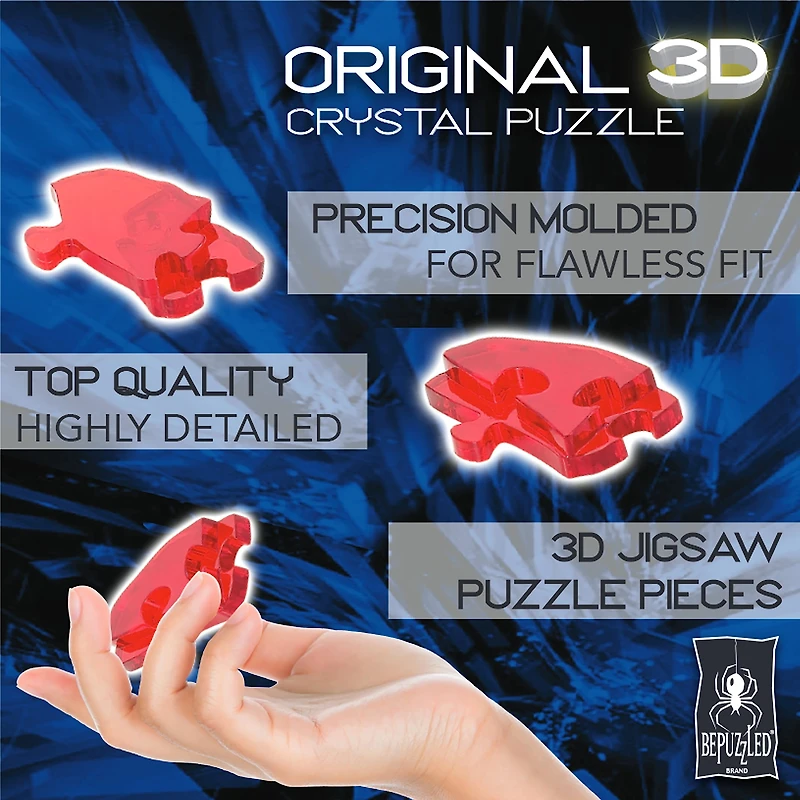 Casse-tête en cristal 3D de luxe de dragonne rouge de Bepuzzled