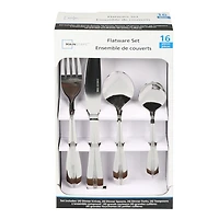 Mainstays Layton 16-Piece Stainless Steel Flatware Set Silver