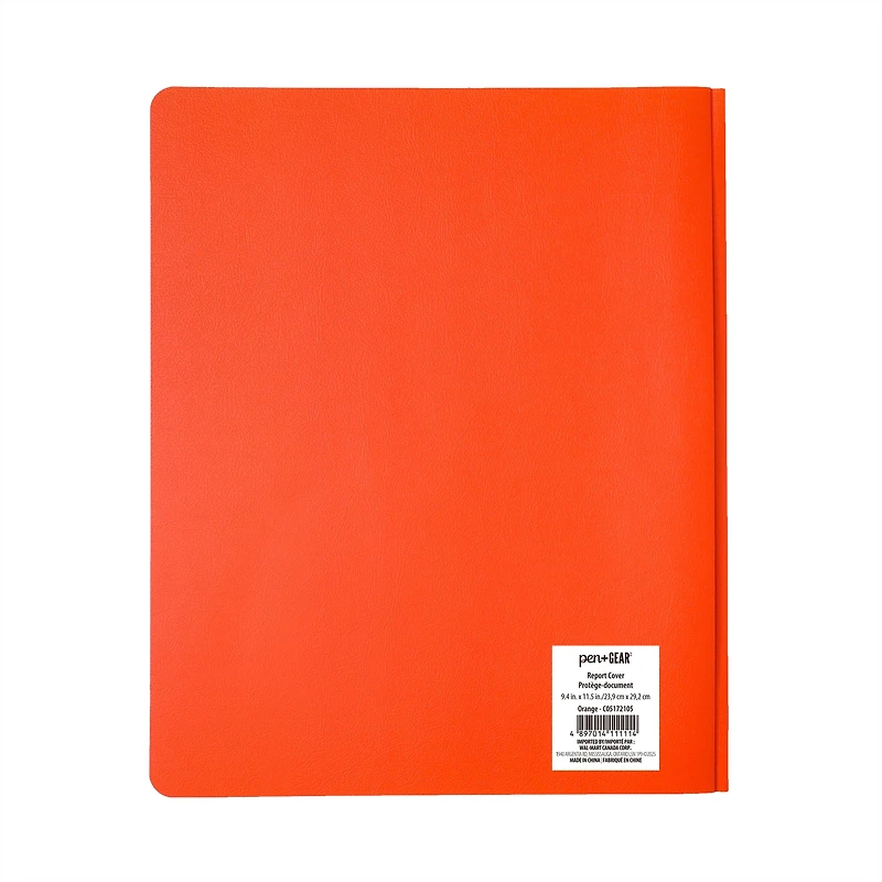 PEN+GEAR ORANGE REPORT COVER, 9.4" x 11.5", ORANGE