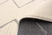 ECARPET Indoor/Outdoor for Balcony, Patio and Garden Raya Ivory Rug