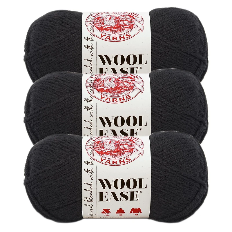 Fil Lion Brand Wool-Ease® Fil acrylique moyen/peigné n° 4, 85g/ 180m, 3-CT