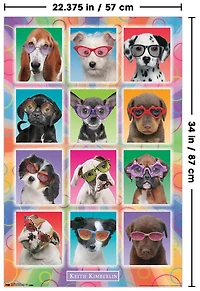 Keith Kimberlin - Puppies - Sunglasses Wall Poster, 22.375" x 34"
