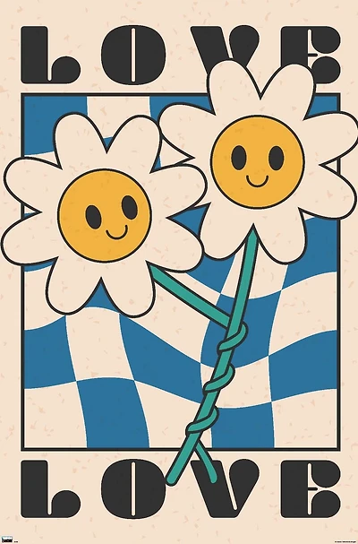 Visage souriant – Fleurs d'amour