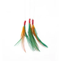 Eagle Claw QL970GO-8 Laser Maquereau Plume Appât Rig, Vert/Orange Laser Maquereau Plume Appât Ri