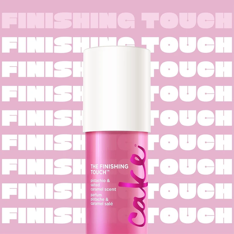 Cake Beauty Hair & Body Mist, The Finishing Touch - Vitamin E & Argan Oil - Pistachio & Salted Caramel Scent - 6.8 Fl Oz / 200 mL, The Finishing Touch Hair & Body Mist