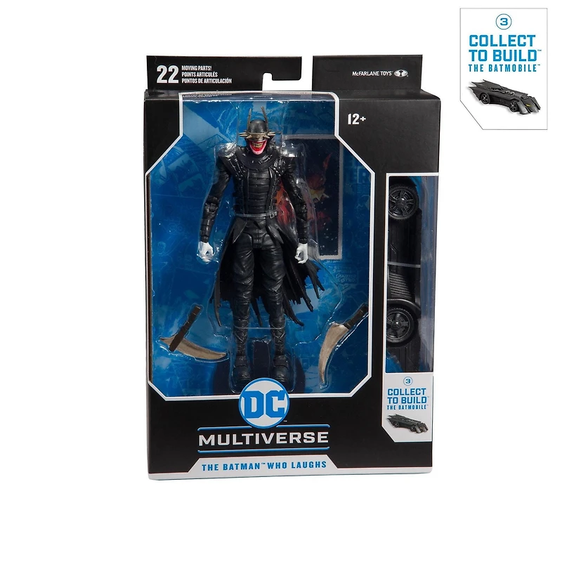 McFarlane Toys - DC Multiverse - Batman Who Laughs Action Figure with Build-A Rebirth Batmobile (Piece 3)