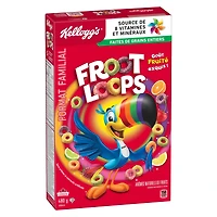 Kellogg's Froot Loops Cereal Family Size 480g- Crispy Loops
