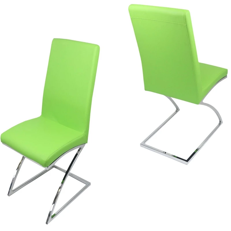 Chaise de salle à manger canadienne Monalisa verte (Ensemble de 2)
