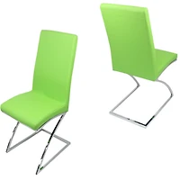 Chaise de salle à manger canadienne Monalisa verte (Ensemble de 2)