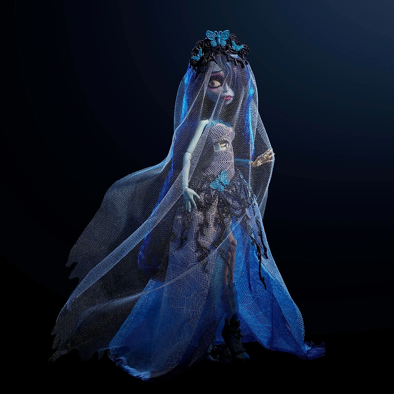 Monster High Skullector Corpse Bride Collectible Doll, Emily in Gothic Wedding Dress with Veil
