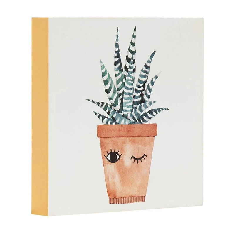 Winking Plant Box Top Art, 6in x 6in
