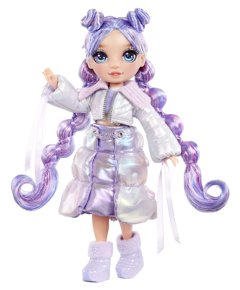 Rainbow High Winter Wonderland Violet - poupée-mannequin violette de 11 po (28 cm)