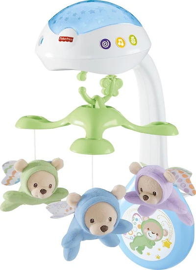 Fisher-Price 3-in-1 Projection Mobile, Butterfly Dreams, Baby Crib Toy with Light Projection, 9 months and up