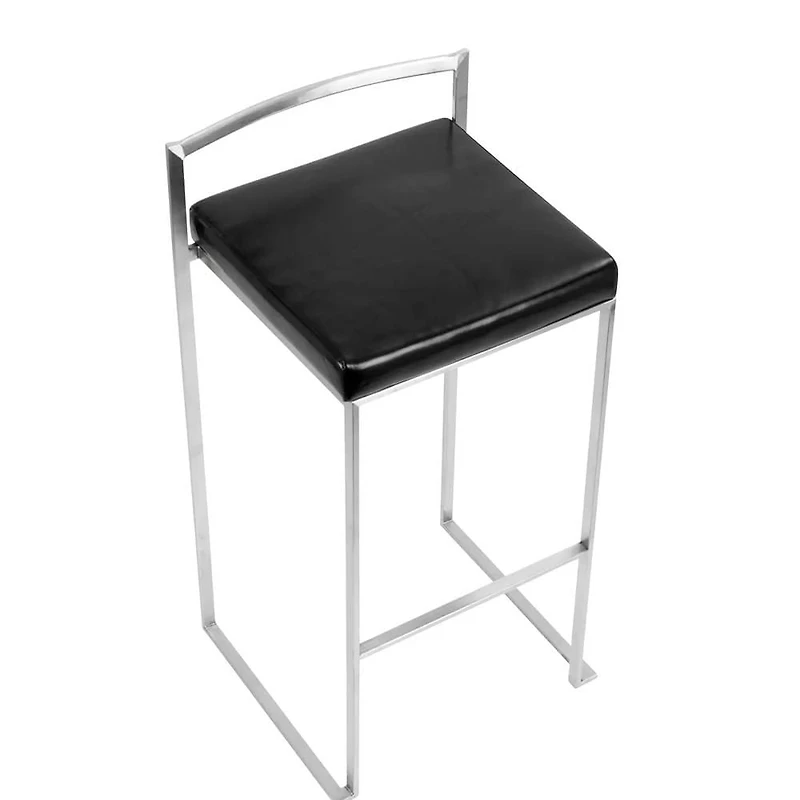 Heavenly Collection PU Stool with Stainless Steel Frame SET OF 6