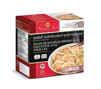 Authentic Asia Shrimp Wonton Soup with Noodle, 258 g