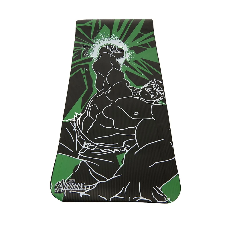 Marvel Hulk Smash 10mm Exercise Mat - 24” x 60" – Green/Black
