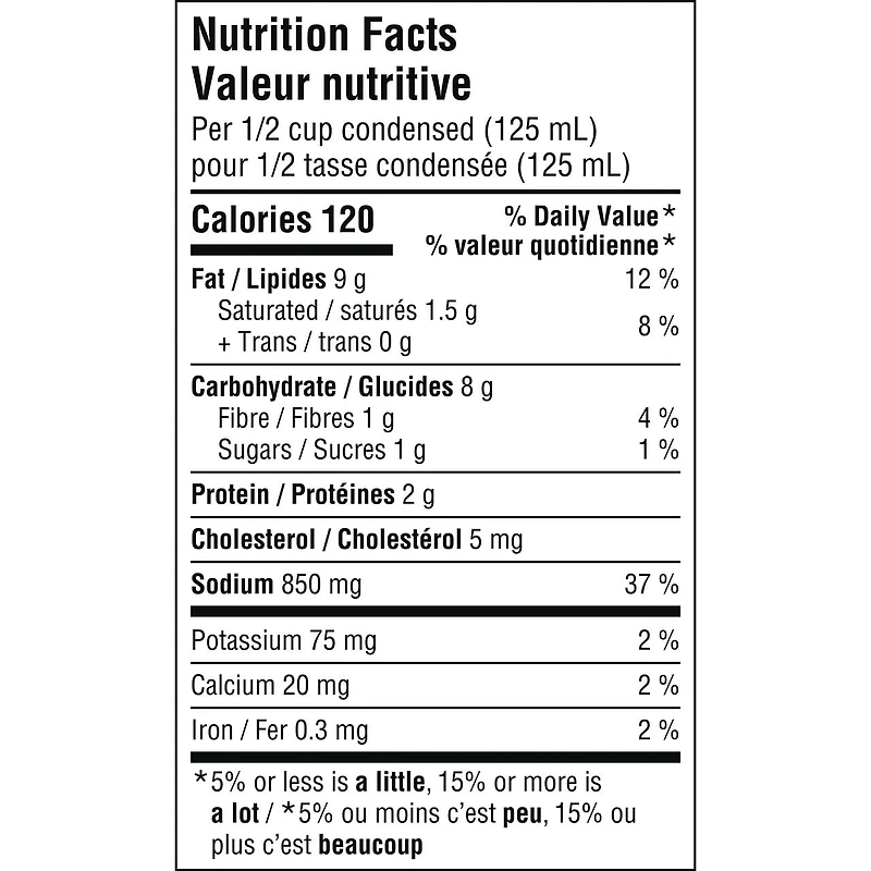 Soupe condensée Campbell’sMD à la crème de champignons,  Longue conservation Soupe condensée Campbell’sMD 284 ml
