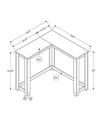 Monarch Specialties Table D'appoint, Console, Entrée, Étroit, Coin, Salon, Chambre À Coucher, Stratifié, Gris, Contemporain, Moderne