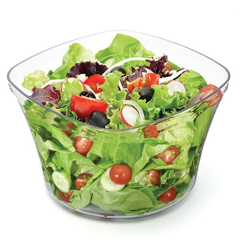 Starfrit Salad Spinner, 5L Capacity, Retractable Handle, Quick-Action Brake, Non-Slip feet, Bowl for Mixing and Serving, Dishwasher Safe
