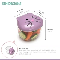 melii Animal Snack Container 2 Pack for Toddlers, Kids and Adults