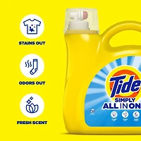 Tide Simply Liquid Laundry Detergent, Refreshing Breeze