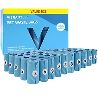 Vibrant Life Dog Poop Bags, 1000 Bags (50 Rolls)