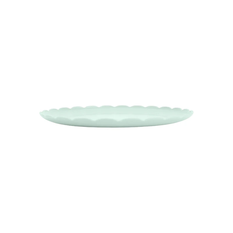 Mainstays Polypropylene Scalloped Round Plate, Mint