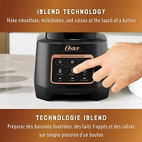 Oster Extreme Mix Blender, 1500 Watt High Speed Blender with 10-Point Blade, 8-Cup Kitchen Blender with Auto Programs
